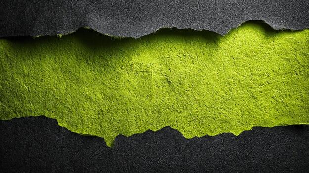 Revealing Green Texture Abstract Background with Torn Paper Edges, Ideal for Creative Designs and Mockups photo