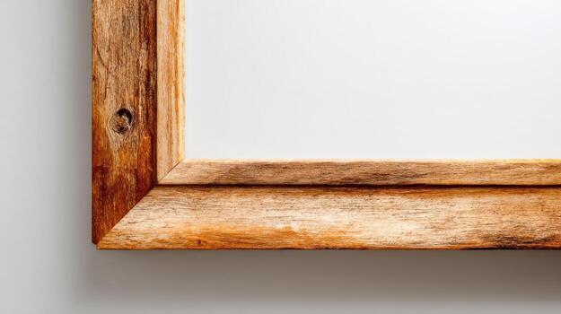 rústico de madera marco Bosquejo con limpiar blanco espacio, ideal para obra de arte y gráfico diseño presentación foto