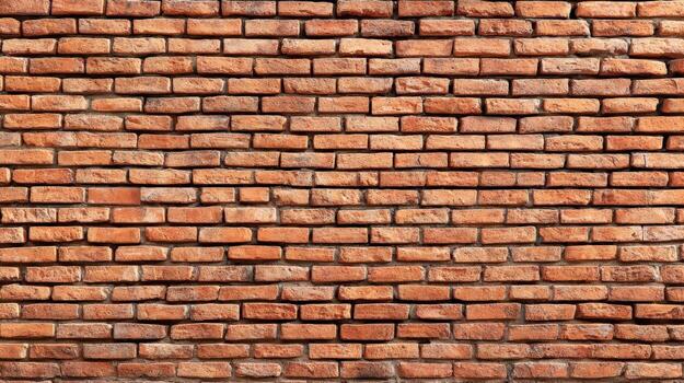 Red Brick Wall Texture Background, Aesthetically Pleasing Backdrop with Detailed Masonry Pattern, Perfect for Architecture and Construction photo