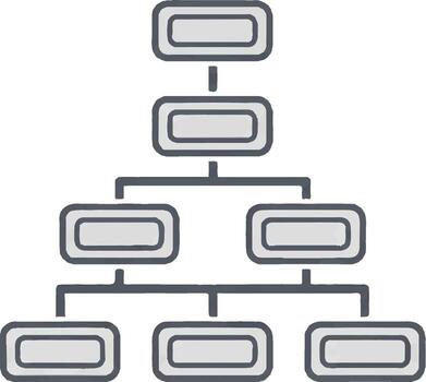 un diagrama de un árbol con varios cajas vector