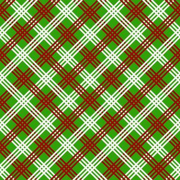 Christmas plaid pattern. It features a classic combination of red and green intersecting bands with white. vector