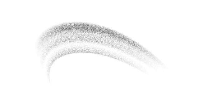 Grain textured wavy shape. Gradient abstract black noise element. Fluid stipple, halftone splatter, dotwork. Isolated illustration. vector