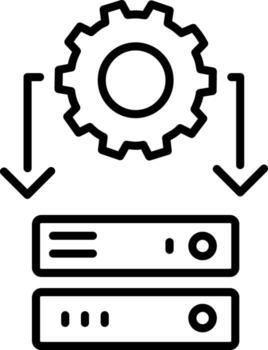 A linear style icon representing network infrastructure vector