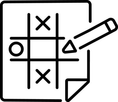 un lineal icono demostración un papel juego vector