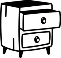 un mano dibujado estilo icono demostración baño taburete vector