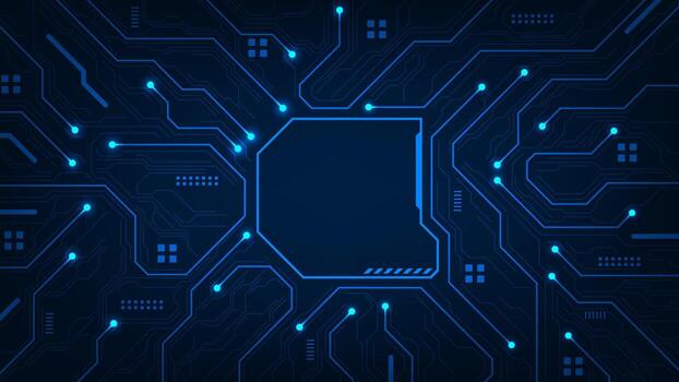 tecnología resumen futurista tecnología líneas marco circuito tablero azul ligero antecedentes vector