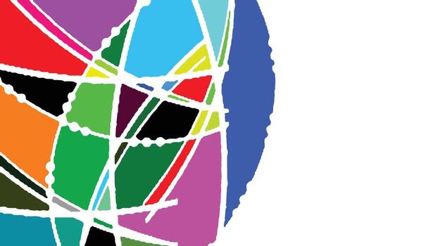 Vibrant abstract geometric background with bold colorful shapes and dynamic design, ideal for digital projects, modern prints, creative presentations and wallpapers vector