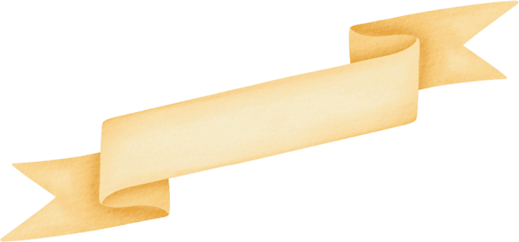 Watercolor ribbon banner flat png