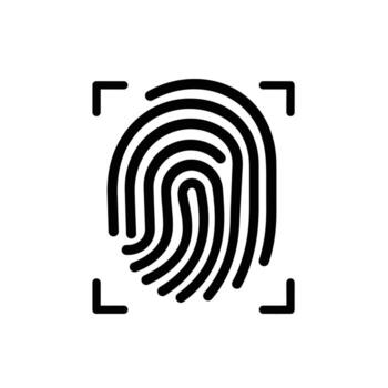 Fingerprint icon, fingerprint scanner, fingerprint sensor, fingerprint sensor, fingerprint sensor, fingerprint sensor, vector