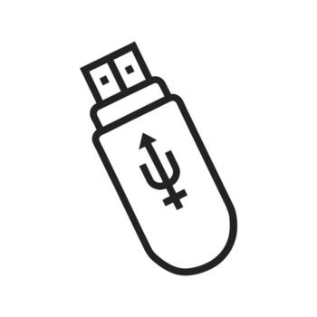 Modern usb flash drive icon for clean graphic design presentations and digital use vector