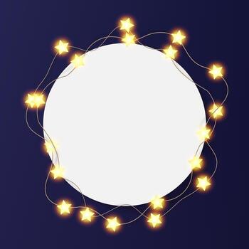 String of star-shaped lights vector