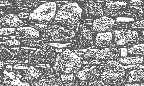 An instance of a stone wall that displays ageless architectural workmanship, natural strength, and rustic texture vector