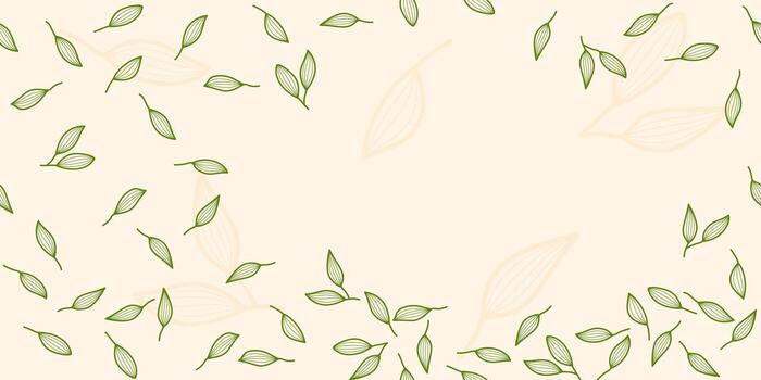 green leaves pattern background. leaf seamless pattern with copy space. vector