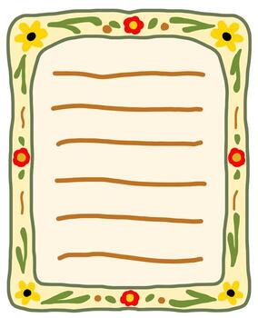 floral marco con líneas para texto Perfecto para un certificado o invitación vector