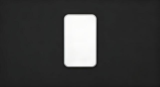 Blank Smartphone Screen Mockup on Dark Background Mobile App Presentation photo