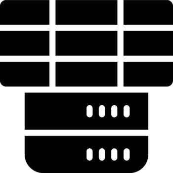 Table, Data, Record Glyph Solid Icon vector