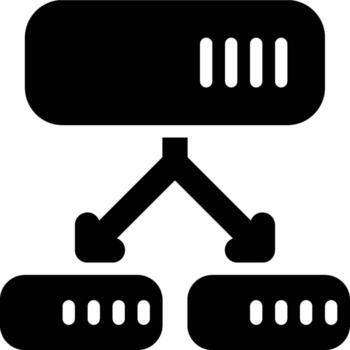 Sharding, Partition, Split Glyph Solid Icon vector