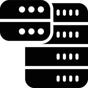 Database Instance, Instance, Database Glyph Solid Icon vector