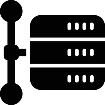 Server, Network, Database Glyph Solid Icon vector