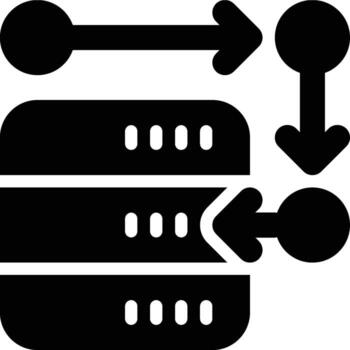 Stored Procedure, Procedure, Steps Glyph Solid Icon vector