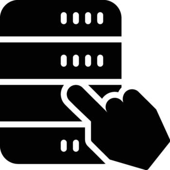 Query, Action, Select Glyph Solid Icon vector