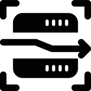 Change Data, CDC, Change Glyph Solid Icon vector