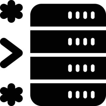 SQL, Structured Language, Syntax Glyph Solid Icon vector