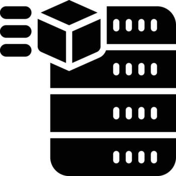 Cache, Data, Database Glyph Solid Icon vector