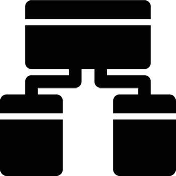 Normalization, SQL, Tables Glyph Solid Icon vector
