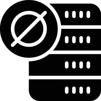 Null, Unknown, Value Glyph Solid Icon vector