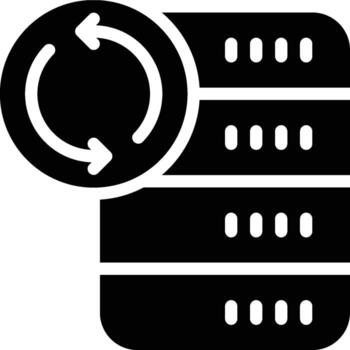 Update, Loading, Processing Glyph Solid Icon vector