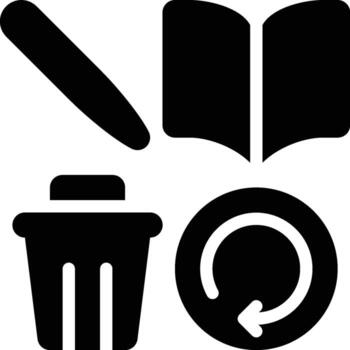 CRUD, Create, Read Glyph Solid Icon vector