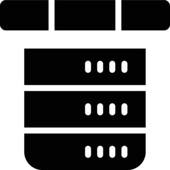 Row, Data, Record Glyph Solid Icon vector