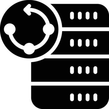 Recovery, Recovery Point, Objective Glyph Solid Icon vector