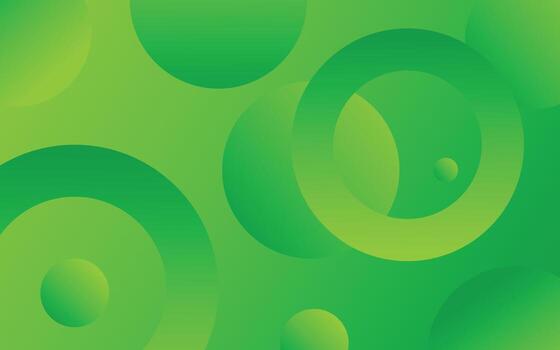 Simple Abstract Green Circle Design Background vector