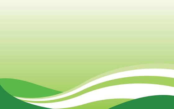Green Wave Gradation Simple Design Background vector