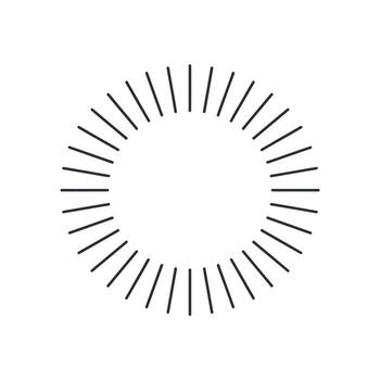 Sunburst Illustration Radiating Lines Pattern Design Element in Circular Shape for Graphic Projects vector