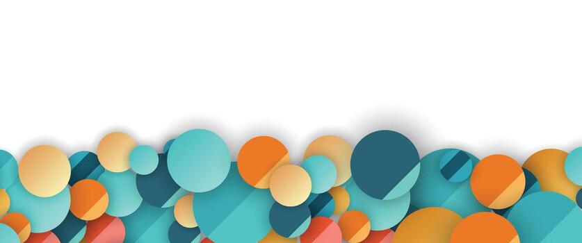 Colorful abstract circle pattern design vector