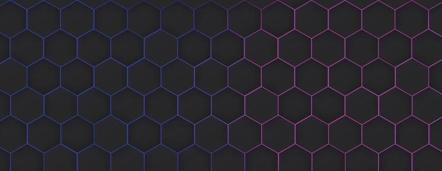 Abstract technology color hexagon background vector