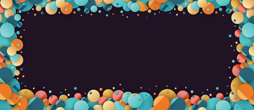 un vistoso marco con círculos y puntos en eso vector