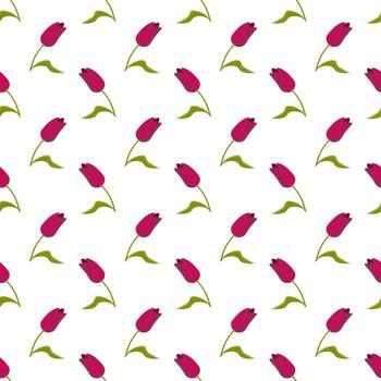 rojo tulipanes modelo para tu diseño. sin costura modelo. vector