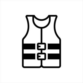Solid icon broad-jacket vector