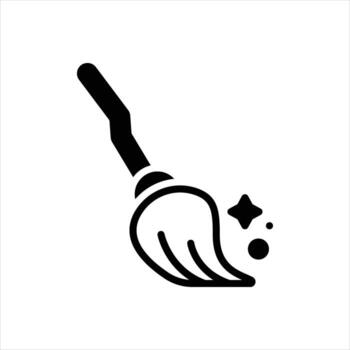sólido icono Escoba vector