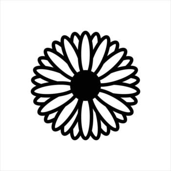 Solid icon aster vector
