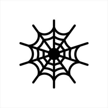sólido icono telaraña vector