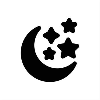 Solid icon night vector