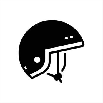 sólido icono protector de cabeza vector