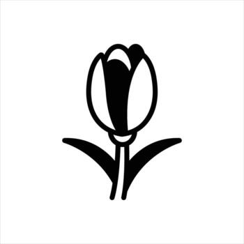 sólido icono tulipán vector