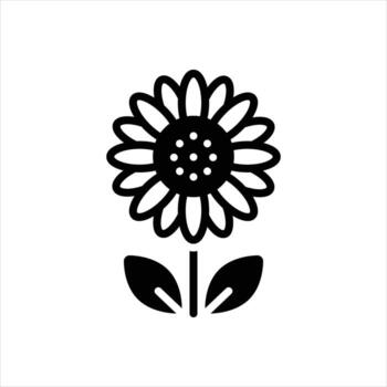 sólido icono girasol vector