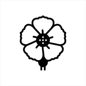 Solid icon petunia vector